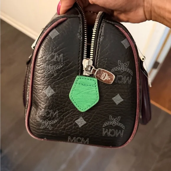 MCM Black Satchel with Colorful Panels - Picture 8 of 10